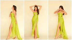 Nora Fatehi hots things up in green one-shoulder slit gown