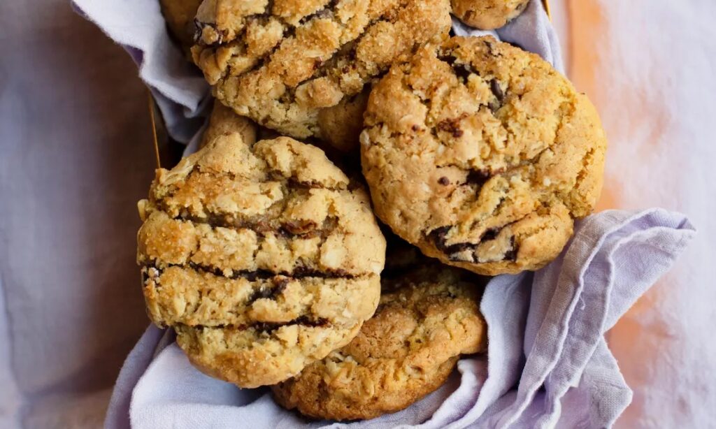 Nigel Slater’s recipes for chocolate oat cookies and crisp lemon creams