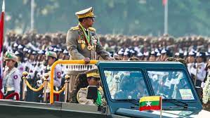 Myanmar junta leader says armed organisations must solve their problems ‘politically’
