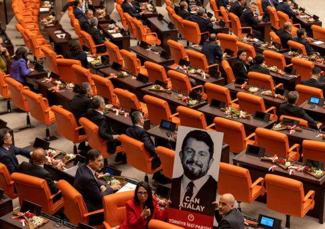 Turkish parliament strips jailed opposition lawmaker of status