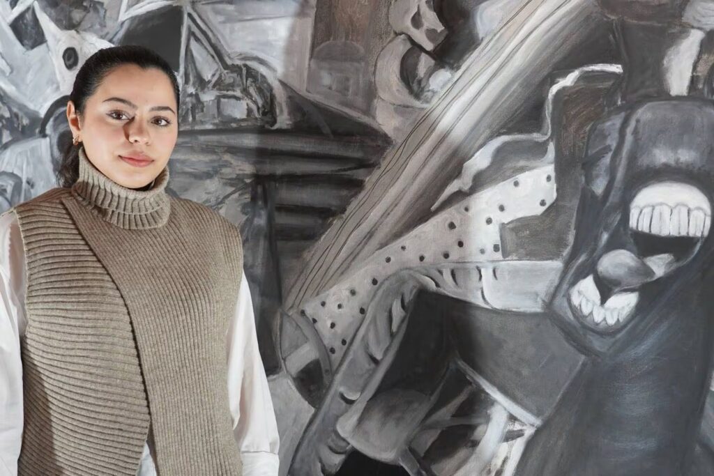 Gaza artist Malak Mattar’s work reshaped by war: “I can’t see colour anymore”