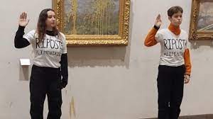 Activists throw soup at Monet painting in Lyon museum