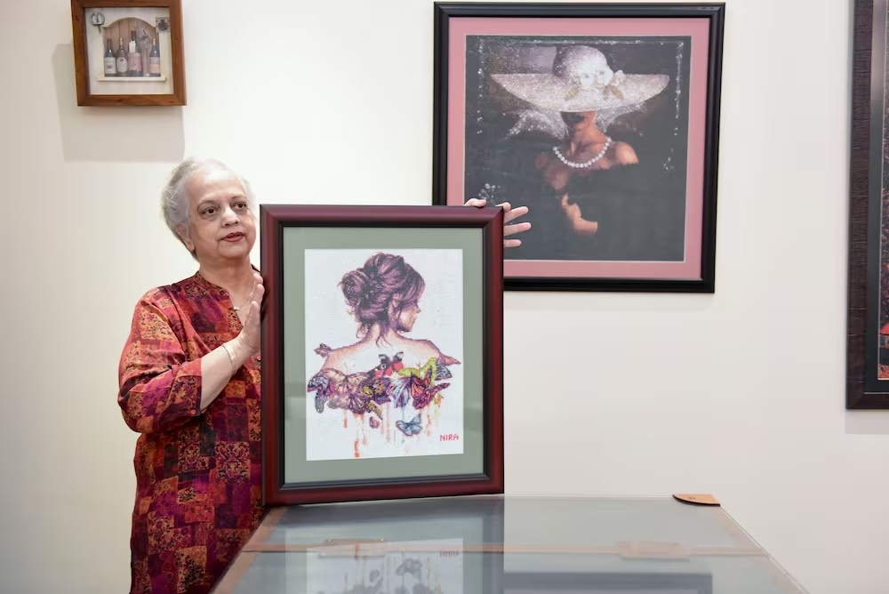 Photo Essay: Abu Dhabi artist paints pictures in cross stitches
