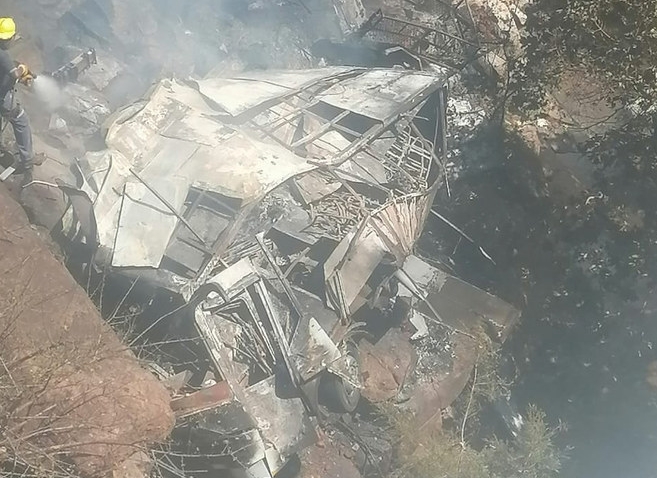 Bus plunges off a bridge in South Africa, killing 45 people; 8-year-old child is lone survivor