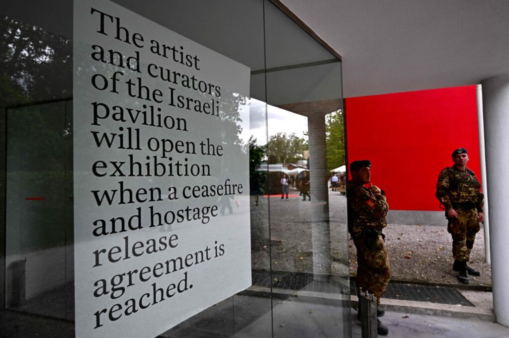 Israeli pavilion at Venice Biennale closed until cease-fire