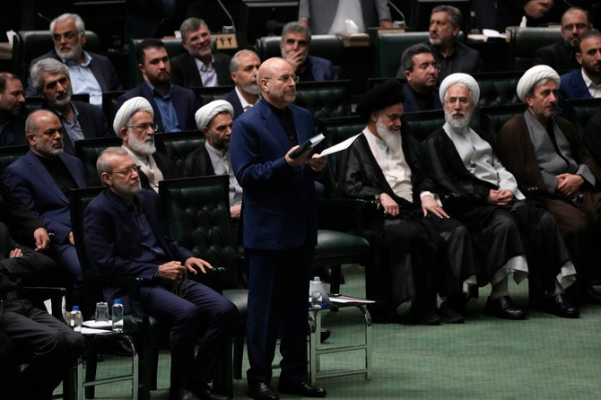 Hard-liner Mohammad Bagher Qalibaf re-elected as speaker of Iran’s parliament