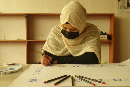Art as a ray of hope: Bamyan girls turn to painting