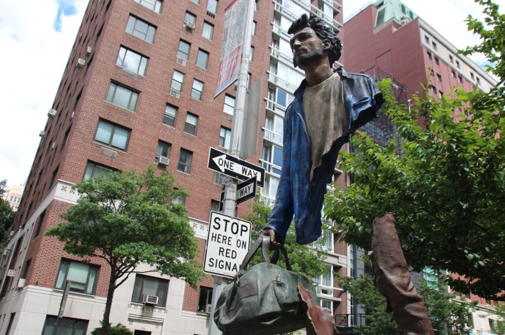New NYC sculptures spark artistic dialogue with bisons, travelers